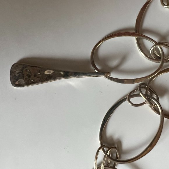 RLM Robert Lee Morris oval Link 35 inch necklace robert Lee collection sterling - Picture 3 of 5